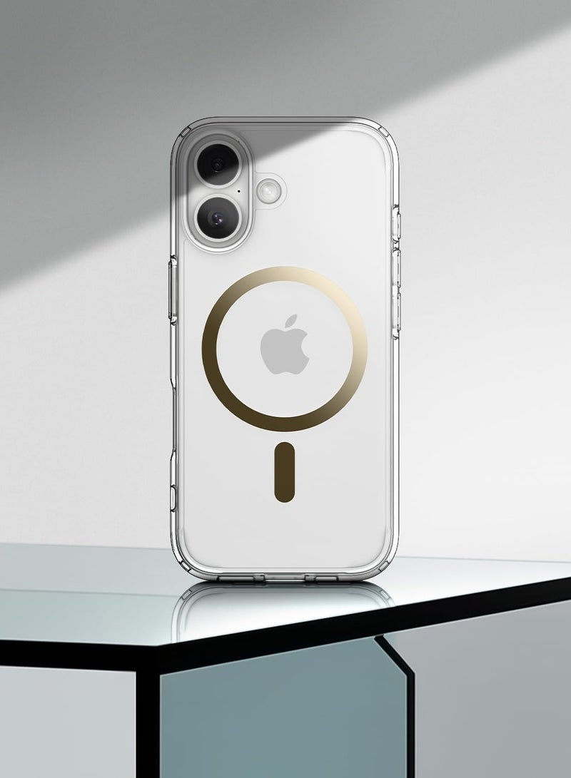 Spigen Ultra Hybrid MagFit iPhone 17 Case Cover with MagSafe (2025) - Clear Gold - Image 3
