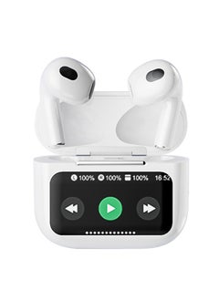 Bluetooth Headphones Premium Sound Quality Wireless Earbuds AI Translation Multi-language Real-time Translation in-ear Electroplating Headset - White