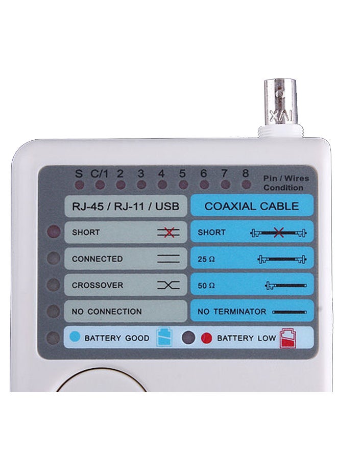 Loquat 4-in-1 Remote RJ11 RJ45 USB BNC LAN Network Phone Cable Tester Meter Device Machine White  - Image 3