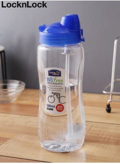 LOCK & LOCK LocknLock Sports Water Bottle Tritan 500ml with Straw ABF710T-N - BPA-Free, Durable, Stain and Odor-Resistant, Shock-Resistant  - Image 4