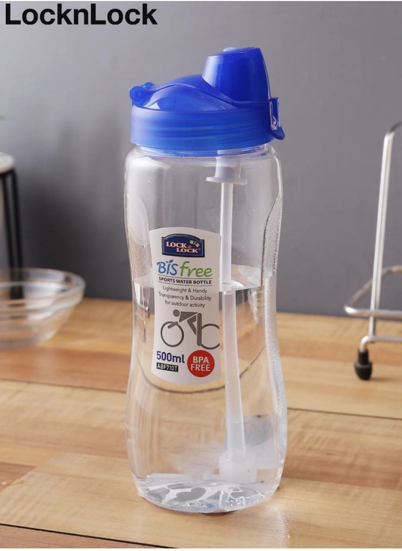 LOCK & LOCK LocknLock Sports Water Bottle Tritan 500ml with Straw ABF710T-N - BPA-Free, Durable, Stain and Odor-Resistant, Shock-Resistant  - Image 4