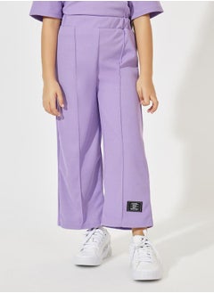 Styli Oversized Waffle Patch Detail T-Shirt & Wide Leg Pant Set  - Image 5