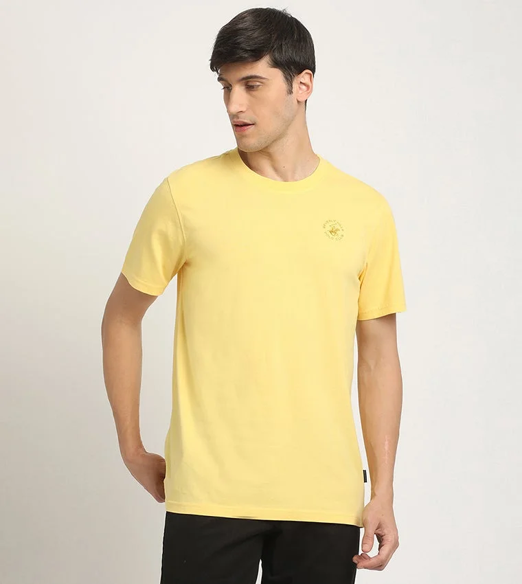 Beverly Hills Polo Club Logo Embroidered Crew Neck T-Shirt