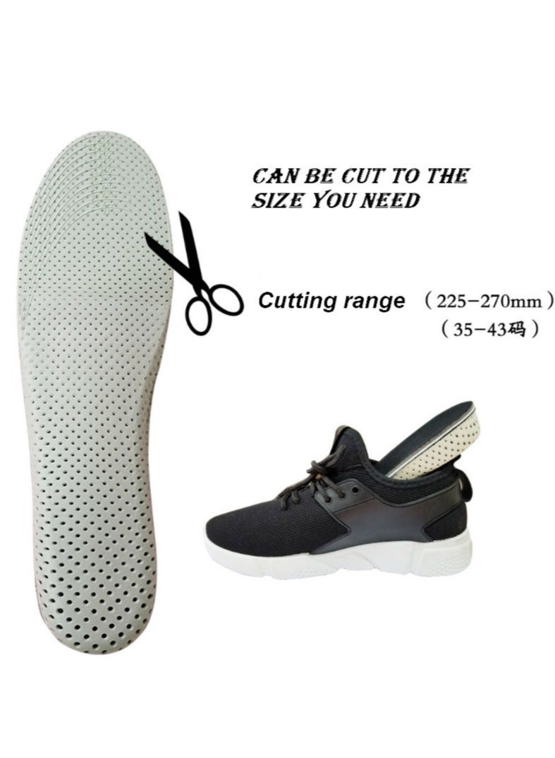 جيفت 3 أزواج من نعلات الأحذية الداخلية القابلة للتهوية، داعمة لقوس القدم، قابلة للتهوية، مع حشوات لرفع الكعب، للنساء والرجال (ارتفاع 2 سم، 3 سم، 4 سم). - Image 3