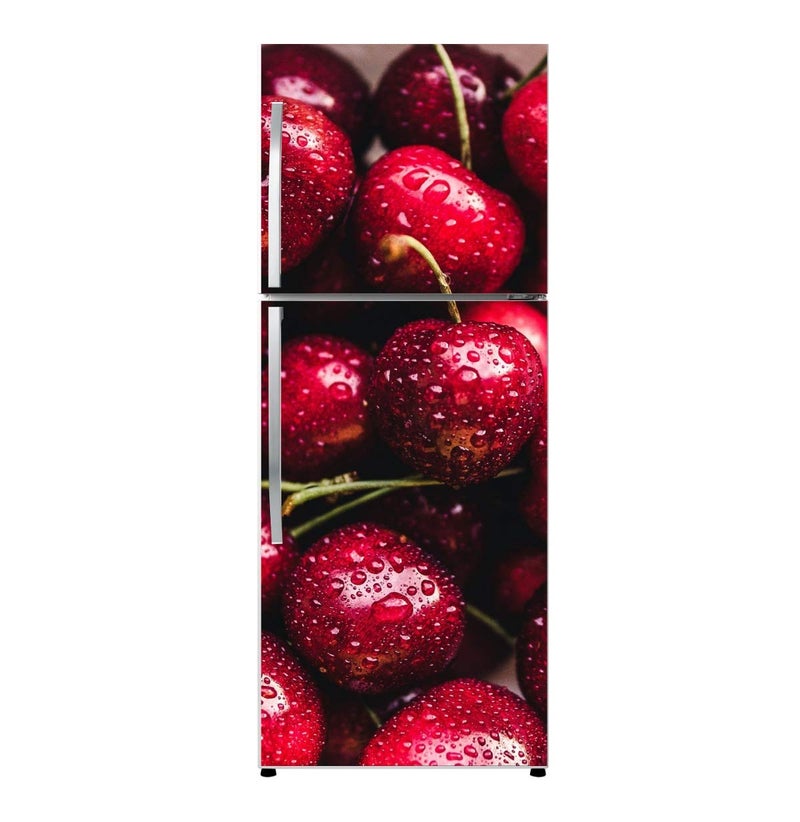 Decor Villa PVC Vinyl Cherries 3D Wall Sticker JUST Peel Stick New Modern Art Trendy Wall Stickers for Home Decoration Living RoomOffice Bedroom etc Size 58 CM X 147 CM Multicolor
