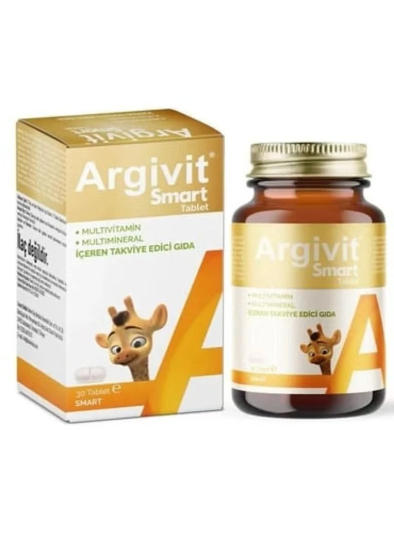 ارجيفيت أرجيفيت كلاسيك أقراص متعددة الفيتامينات لدعم النمو والطول للأطفال والكبار 30 قرصًا