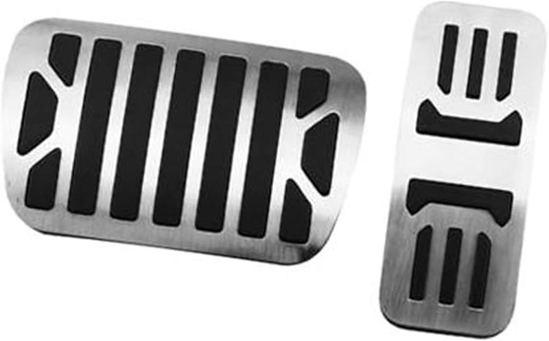 QASULER Stainless Steel Car Pedal Covers for Jaguar - Image 1