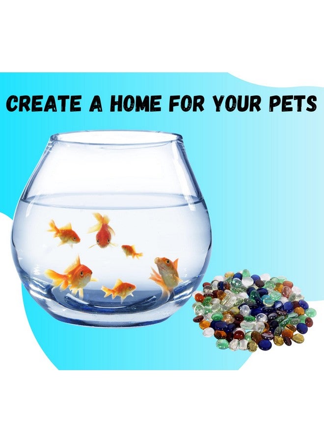 أحجار زجاجية لامعة مزخرفة (مزيج من الأحجار الزجاجية، 900 جرام) أحجار زجاجية ناعمة لامعة لأحواض السمك/أحواض الأسماك وأواني النباتات والحديقة والطاولة المنزلية والديكور الخارجي - Image 4