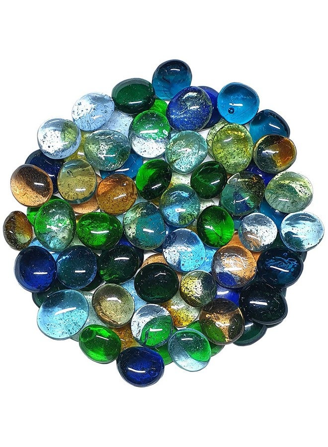 أحجار زجاجية لامعة مزخرفة (مزيج من الأحجار الزجاجية، 900 جرام) أحجار زجاجية ناعمة لامعة لأحواض السمك/أحواض الأسماك وأواني النباتات والحديقة والطاولة المنزلية والديكور الخارجي - Image 1