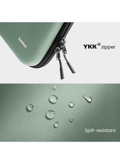 Tomtoc tomtoc EVA Portfolio Case for 10.9-inch New iPad Air 5th Gen 2022, 11-inch iPad Pro M1&M2 2018-2022, 10.9-in/10.2-in iPad 10/9, Carrying Storage Sleeve Bag with Accessories Compartment,Cactus Green  - Image 4
