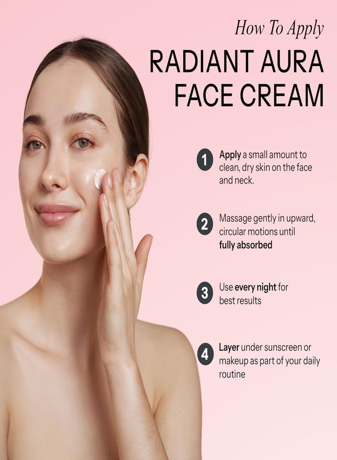 Radiant Aura Collagen & Retinol Face Cream - Dermatologist Tested Korean Anti-Aging Moisturizer for Smoothing & Firming - Premium Formula for Wrinkle Care & Skin Rejuvenation - 1.67 fl oz - Pack of 2 - Image 4