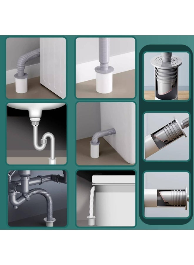 Anmi 2Pcs Silicone Anti-Odor Drain Seal, Universal Hose Sealing Plug for Pipe (Medium,45-50mm) - Laundry, Bathroom & Kitchen - Image 4