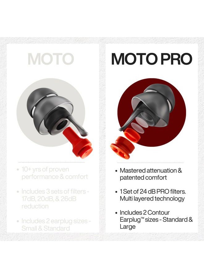 EarPeace Moto Pro Patented High Fidelity Hearing Protection - Motorcycle Earplugs for Motosports, Touring and Racing - Medium and Large Size - Noise Canceling Up to 20dB - Silver Case - Image 5