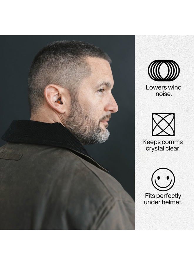 EarPeace Moto Pro Patented High Fidelity Hearing Protection - Motorcycle Earplugs for Motosports, Touring and Racing - Medium and Large Size - Noise Canceling Up to 20dB - Silver Case - Image 3
