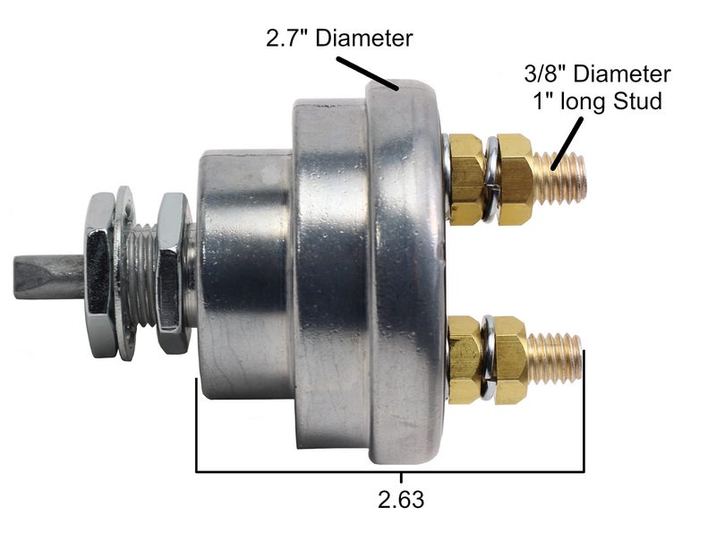 Fastronix Solutions Fastronix 3/8" 2 Post (SPST) 180/1000 Amp High Current Battery Disconnect Switch - Image 5