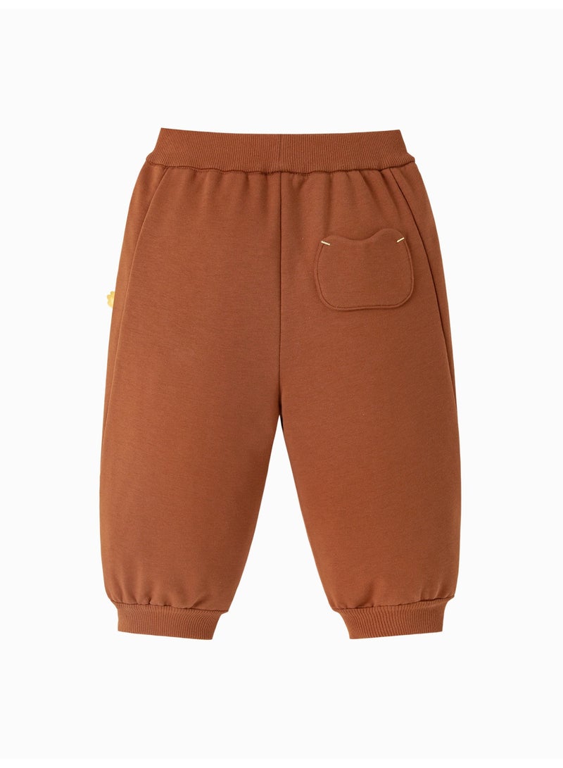 ميني بالا بنطلونات جوجر مناسبة للراحة للاطفال غير جنس محدد، بوسط مرن، ميزات زينة ساحرة، جيوب جانبية، كميات ذات أضلاع ملموسة، ناعمة ومريحة للغاية، رائعة للارتداء اليومي والوقت اللعب بنطلونات - Image 5