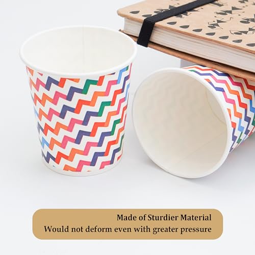 PARICOTT 200ml – 100 Cups | Zigzag Printed Paper Cups | Eco-Friendly Disposable Cups for Hot & Cold Beverages – Ideal for Tea, Coffee, Juice, Water, Cocktail, Party, Travel, Wedding, Events - Image 5