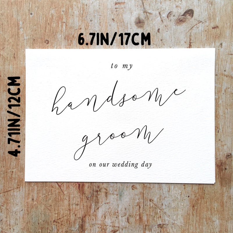 Birthday Gift Card, Wedding Day Card To My Husband Wedding Day Card With Envelope - Image 1