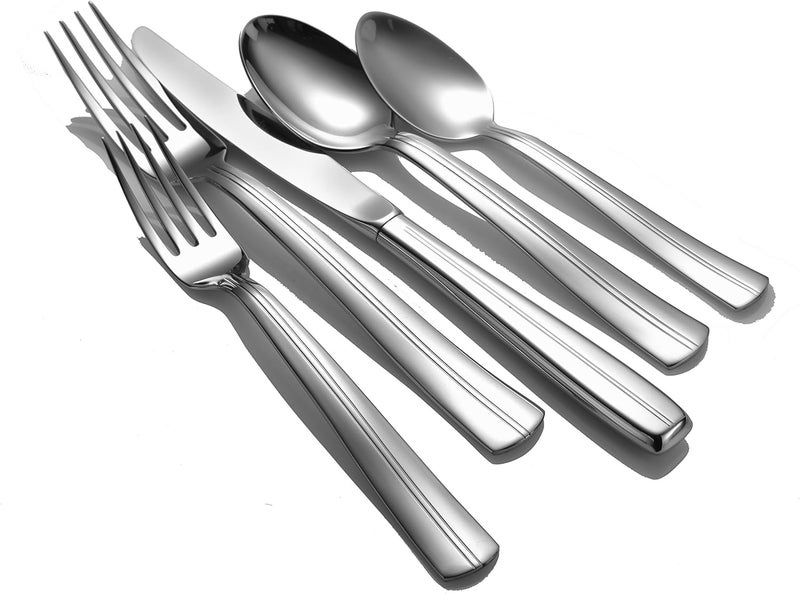 Liberty Tabletop Cedarcrest 65piece service for 12 1810 Flatware Set Includes Serving Pieces Made in USA - Image 3