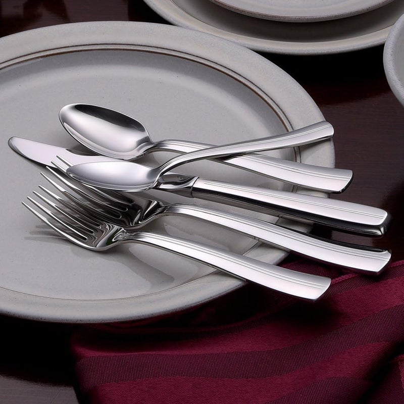 Liberty Tabletop Cedarcrest 65piece service for 12 1810 Flatware Set Includes Serving Pieces Made in USA - Image 5