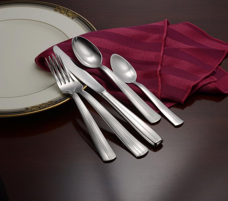 Liberty Tabletop Cedarcrest 65piece service for 12 1810 Flatware Set Includes Serving Pieces Made in USA - Image 4