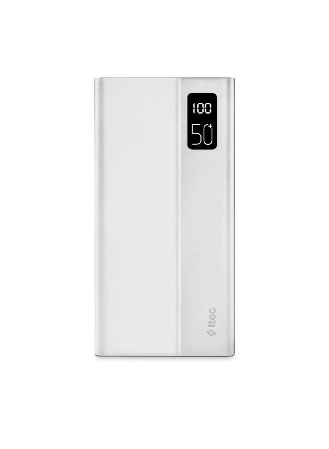 تي تك باور بانك من تيتك ميجا إل سي دي 50,000 مللي أمبير , PD, 20W - أبيض - Image 2