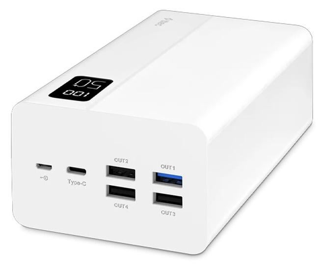 تي تك باور بانك من تيتك ميجا إل سي دي 50,000 مللي أمبير , PD, 20W - أبيض - Image 1
