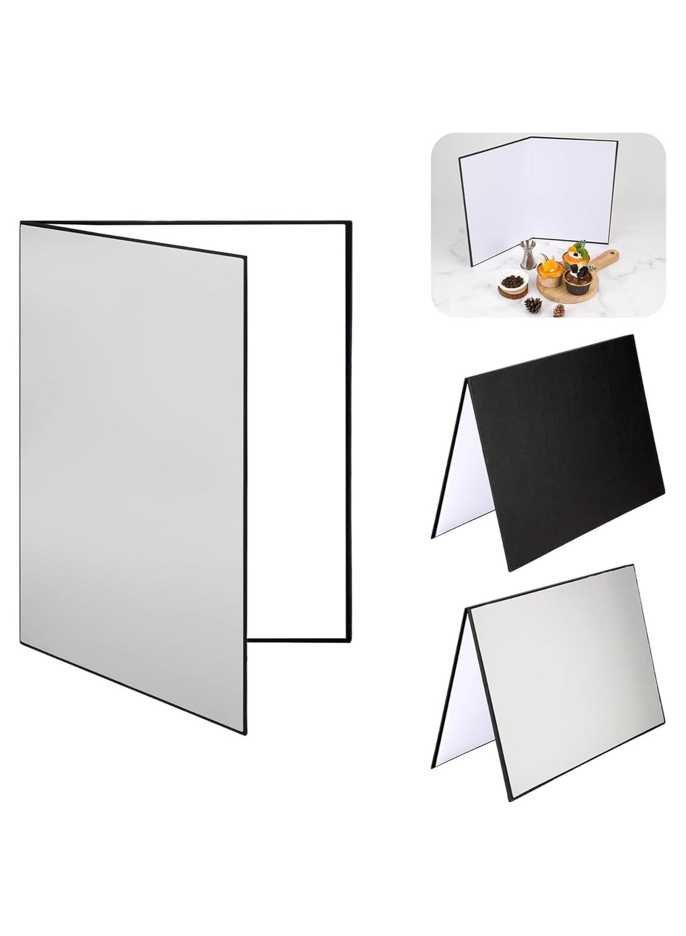 Light Reflector 3 in 1 Photography Cardboard Diffuser A4 Folding Light Diffuser Board for Studio Product Photography Still Life Photo Shooting 29 x 21cm