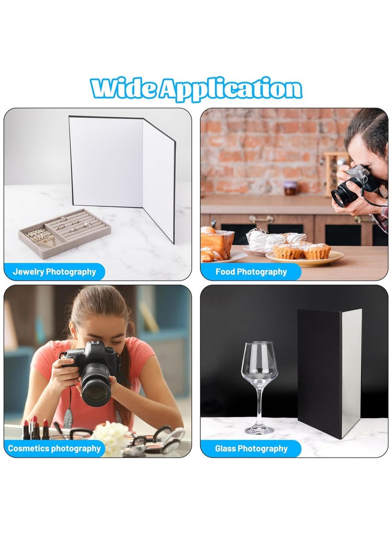 INSIJAM Light Reflector 3 in 1 Photography Cardboard Diffuser A4 Folding Light Diffuser Board for Studio Product Photography Still Life Photo Shooting 29 x 21cm - Image 3