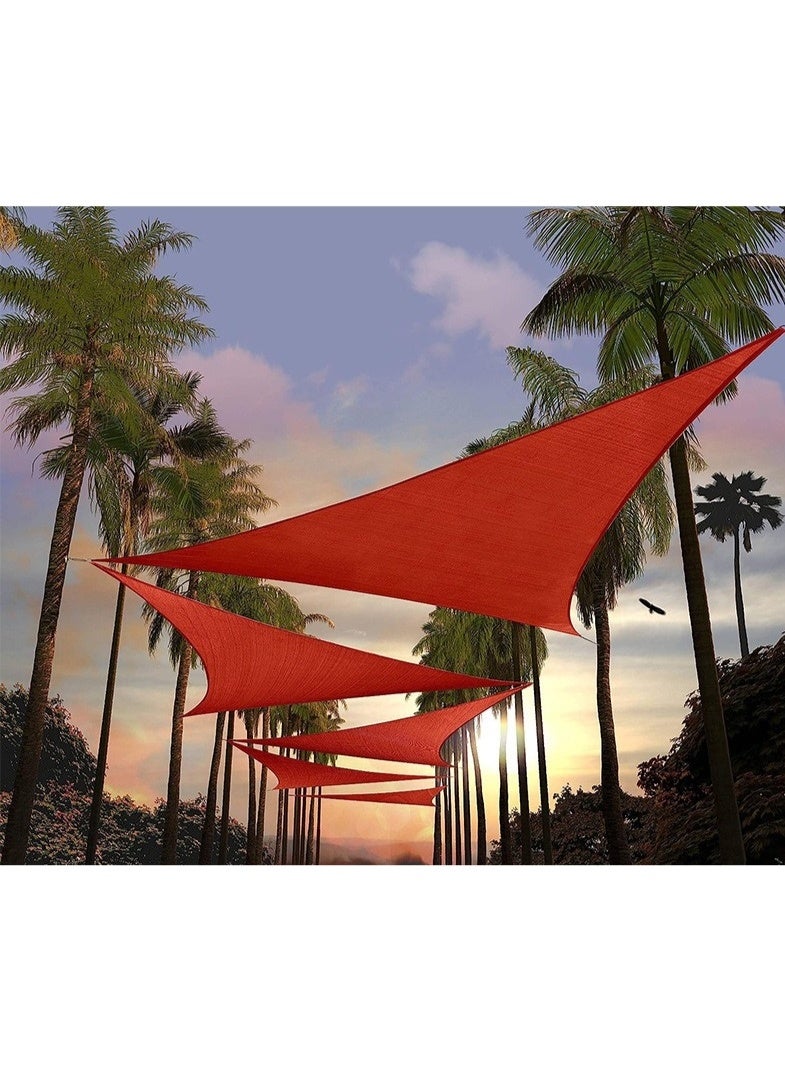 3.6x3.6x3.6m Breathable Triangle Sun Shade Sail Outdoor, Heavy-Duty UV Block Canopy for Patio & Garden, with Accessories - Image 1