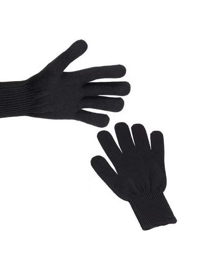 BLOOMING TIME 2pc heat-resistant hair styling gloves, anti-scalding, non-slip, anti-dirty black  - Image 1