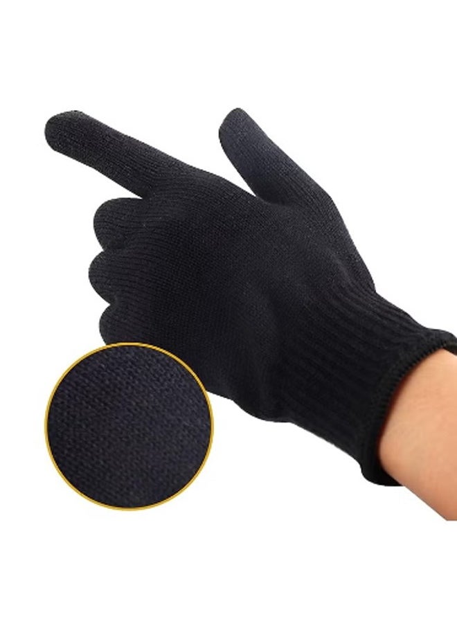 BLOOMING TIME 2pc heat-resistant hair styling gloves, anti-scalding, non-slip, anti-dirty black  - Image 5