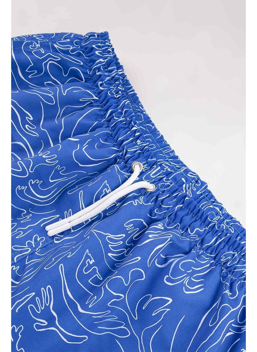 Gold Class Kidswear Wave Patterned Corded Lined Boy's Swim Shorts  - Image 3