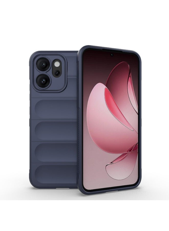 جراب موبايل ماجيك شيلد  سيليكون مضاد للصدمات وحمايه للكاميرا متوافق   Oppo Reno 14F (ازرق غامق) - Image 1