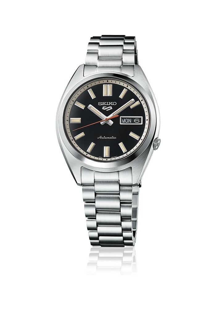 SEIKO Stainless Steel Analog Black Dial Men's Watch-SRPK89K1, Band Color-Silver - Image 1
