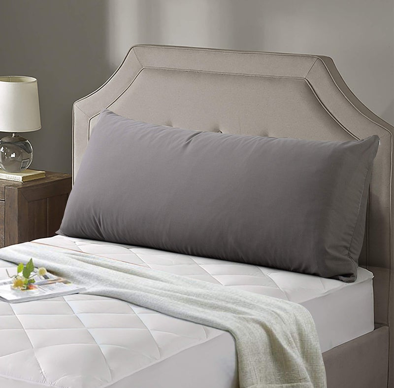 EVOLIVE Ultra Soft Microfiber Body Pillow Cover/Pillowcases 21"x54" with Hidden Zipper Closure (21"x54" Body Pillow Cover, Charcoal Grey) - Image 2