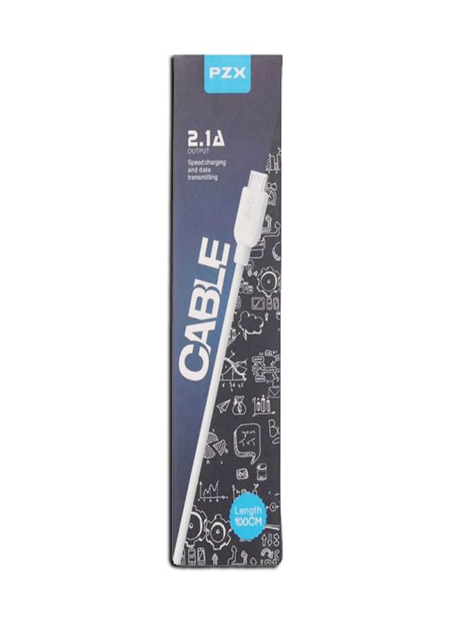 PZX USB Cable for Android Micro White Color - Image 2