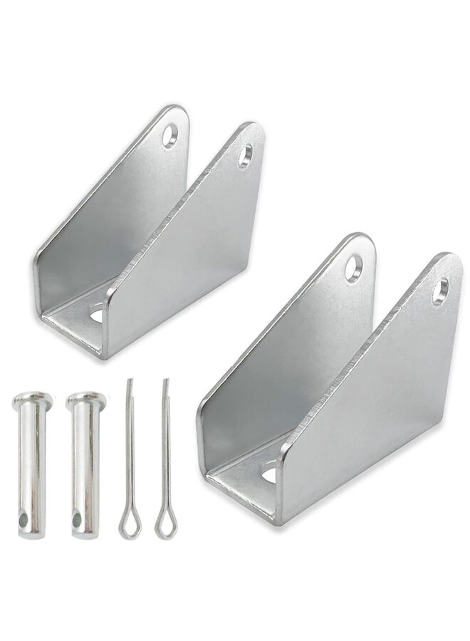 2 PCS Linear Actuator Mounting Brackets Silver Linear Actuator Heavy Duty Metal Mounting Brackets U-shaped Bracket for Linear Actuator U-Shape Mounting Brackets - Image 1