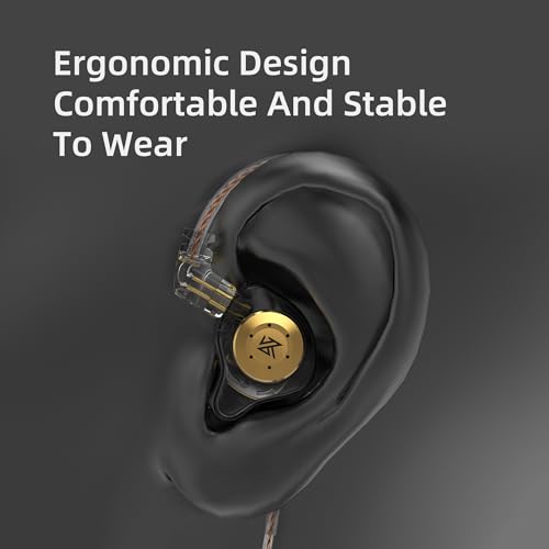 BZINK KZ EDX PRO IEM Wired Headphones,KZ in Ear Monitor with New 10mm Dynamic Driver Earbuds,1DD HiFi Deep Bass Earphones with Detachable Cable for Musicians,Singer,Audiophiles - Image 4