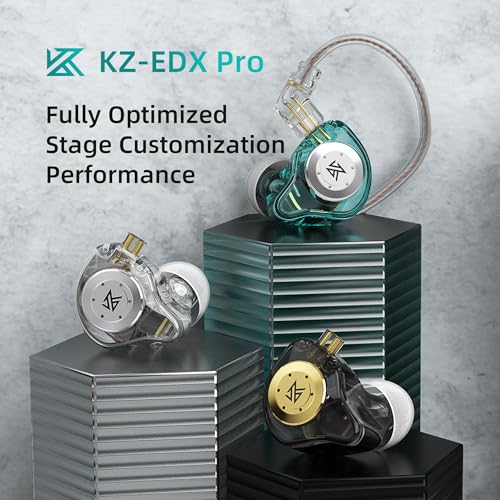 BZINK KZ EDX PRO IEM Wired Headphones,KZ in Ear Monitor with New 10mm Dynamic Driver Earbuds,1DD HiFi Deep Bass Earphones with Detachable Cable for Musicians,Singer,Audiophiles - Image 2