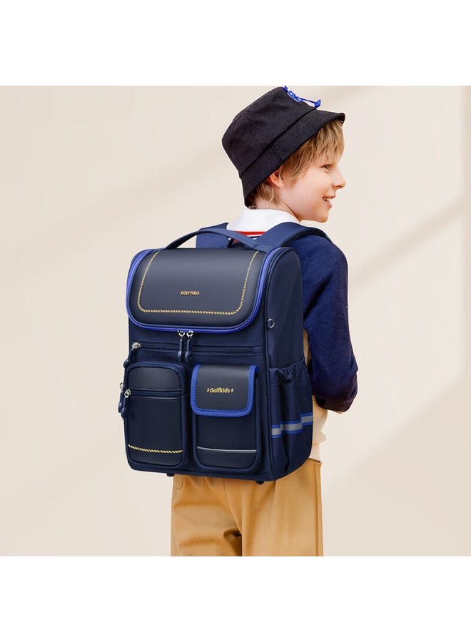 Golf School Backpack For Elementary Students Boys And Girls Large Capacity Children's Backpack 1st-3rd Grade Multi-pocket Double Shoulder Bag Decompression Spine Protection - Image 2