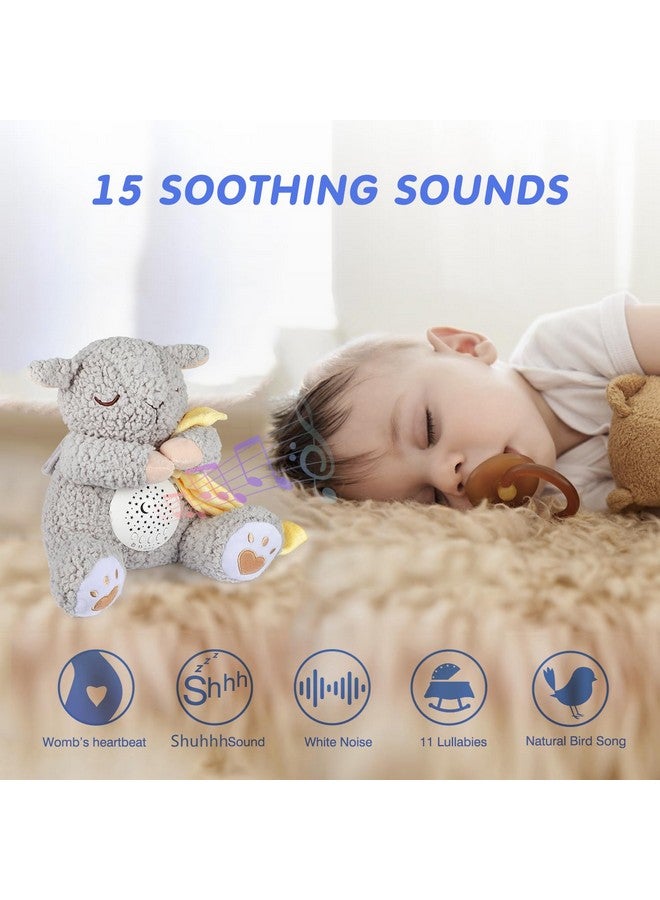 BEREST Rechargeable Baby Sleep Soother, Mom's Heartbeat Babies Cry Sensor Lullabies & White Noise Sound, Nursery Decor Night Light Projector Toddler Crib Sleeping Aid, Boys & Girls Shower Gifts - Image 2