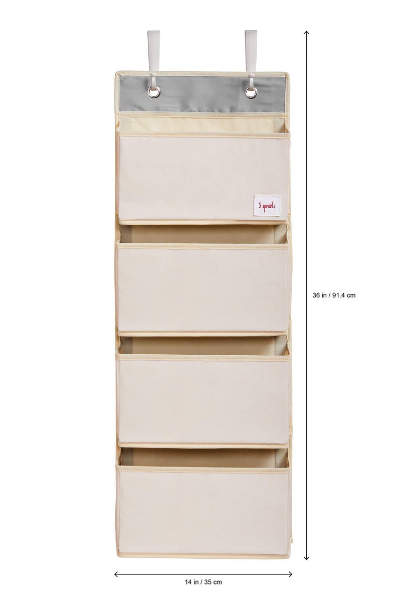 3 Sprouts Over The Door Baby Organizer - Essential Newborn Nursery Storage, Toy Organizer for Room and Closet - Bedroom Storage - Hooks Included, Llama - Image 3