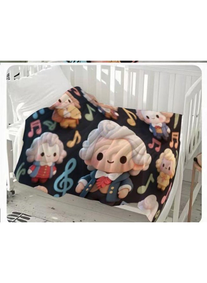 general Children's or student cartoon flannel thin blanket (warm and comfortable, suitable for sleep, games) 100cm*150cm - 876 - Image 3