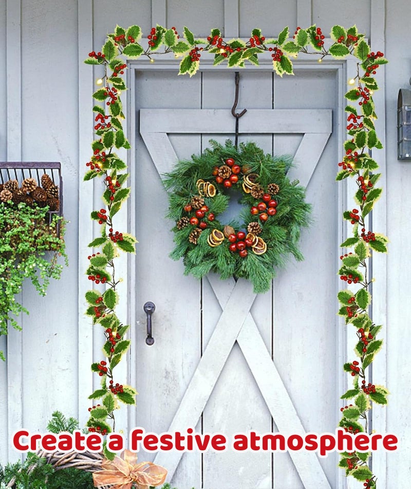 squishy Christmas Decorations, Artificial Red Berry Vine for Holiday Decor, Festive Berry Sprig for Christmas Tree, Home, Window and Door Decoration - Image 4