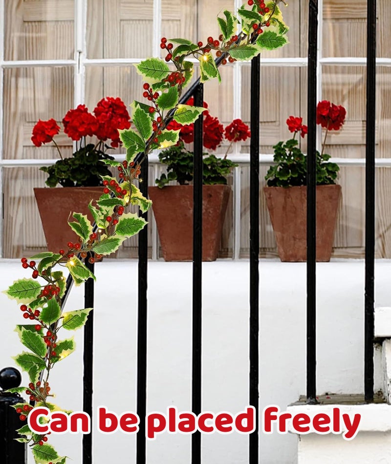 squishy Christmas Decorations, Artificial Red Berry Vine for Holiday Decor, Festive Berry Sprig for Christmas Tree, Home, Window and Door Decoration - Image 3