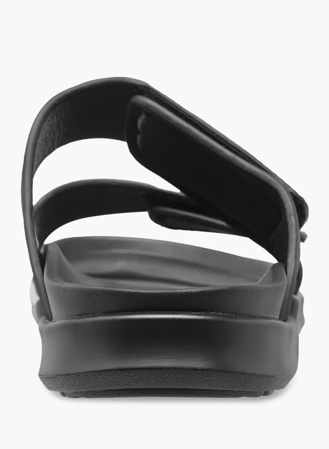 Le Confort Men Solid Slip-On Cross Strap Sandals