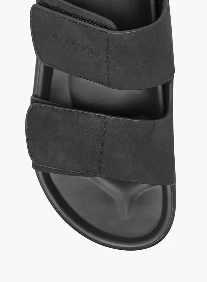 Le Confort Men Solid Slip-On Cross Strap Sandals