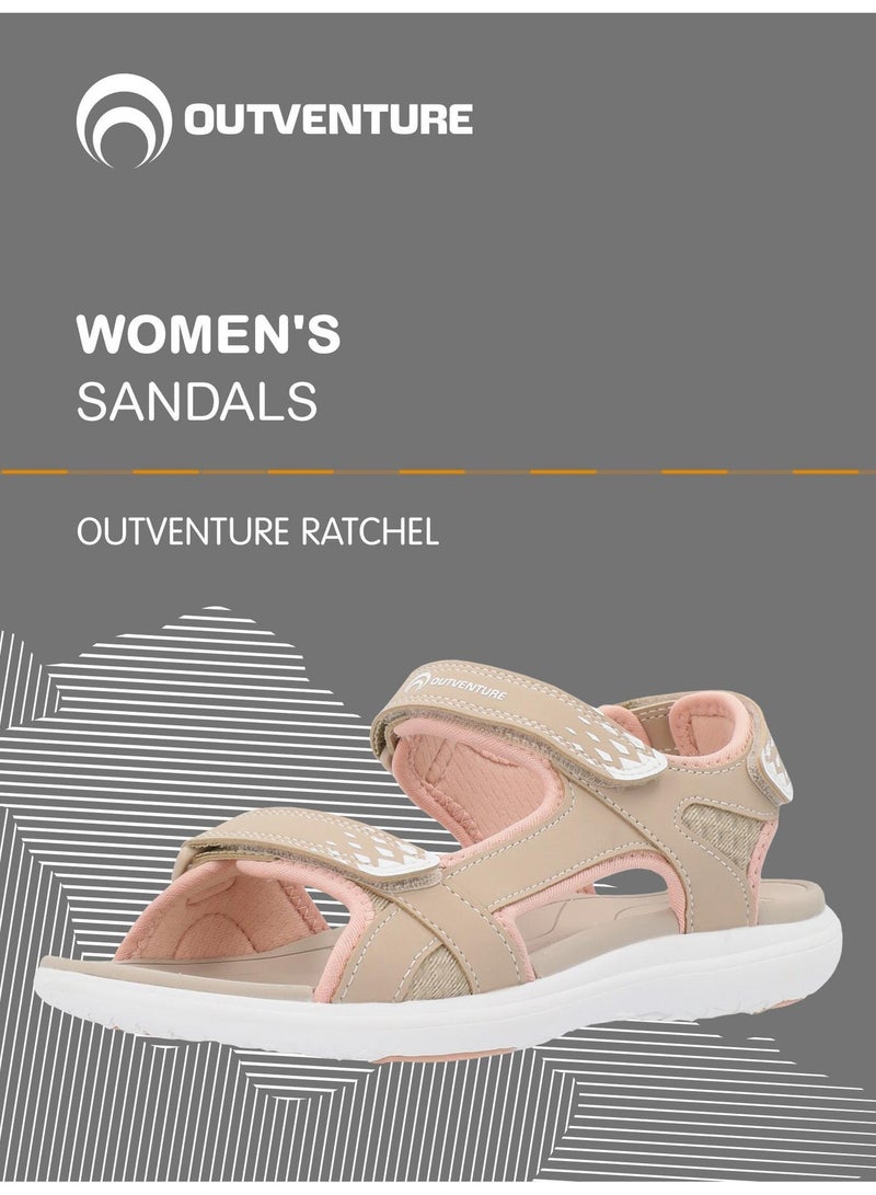Outventure Women's Sandals – Beige Lightweight Outdoor Sandals with Cushioning and Aqua Grip Technology - Image 2