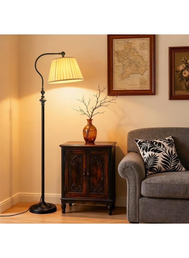 كيلا مصابيح أرضية، مصباح أرضي ثلاثي الألوان لغرفة المعيشة وغرفة النوم بجانب السرير، مصباح طاولة عمودي كلاسيكي لغرفة المعيشة والدراسة في الفندق مع طاولة قهوة باللون الأسود 156 سم، مصباح، ابجوره طويله ارضيه اباجورة اضاه، ابجورة ارضيه، ابجورة ارضية، مصابيح ارضيه، مصابيح، ابجورات ارضيه - Image 1